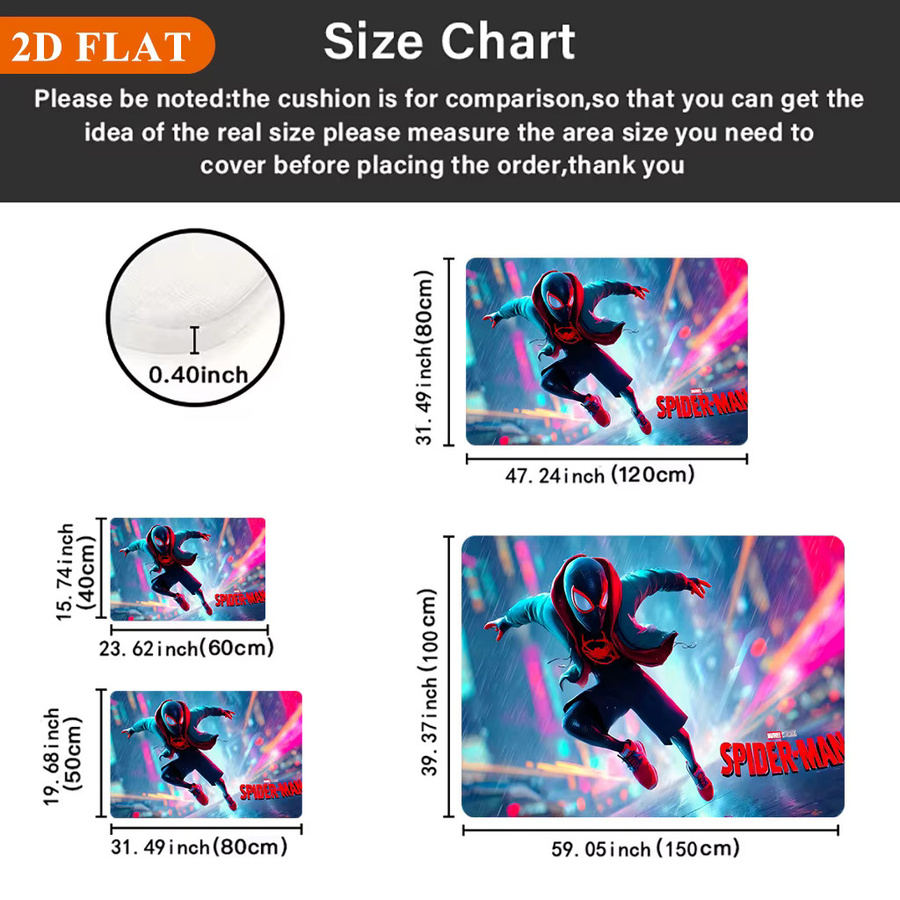 Rutschfeste Badematte Spiderman Into The Spiderverse von BEAST KINGDOM, rechteckige Flanellmatte aus Polyester, Mehrfarbig, B/T: 60 x 40 cm - Bild 3