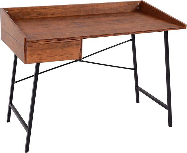 MCW Konsolentisch J97 mit Schublade und 3D-Struktur in Braun, B/T/H: 114 x 98 x 60 cm - Bild 1
