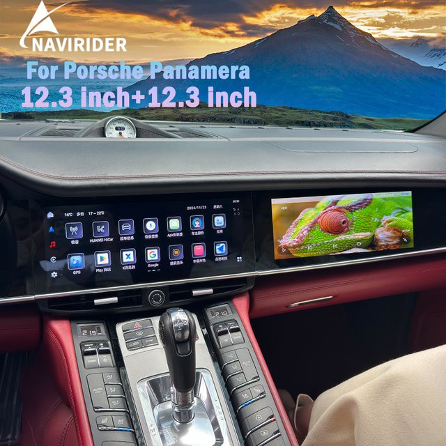 Jetalon Android Multimedia Autoradio für Porsche Panamera 2010-2016 mit 12,3 Zoll Display, GPS Navigation, 4G und CarPlay, Schwarz - Bild 1