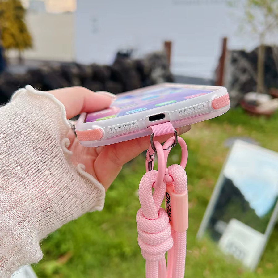 Xeber Magnetische iPhone Hülle mit Linsenständer und Anti-Verlust-Lanyard in Blau - Bild 4