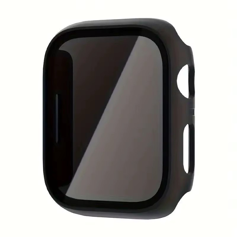 Apple Uhrenzubehör, Hülle und Sichtschutzglas, Silikon, Schwarz, Unisex - Bild 1