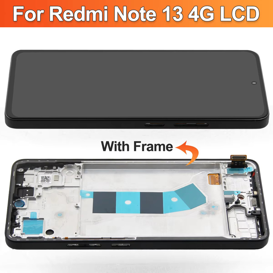 Xiaomi Redmi Note 13 4G AMOLED Display mit Rahmen in Schwarz - Bild 4