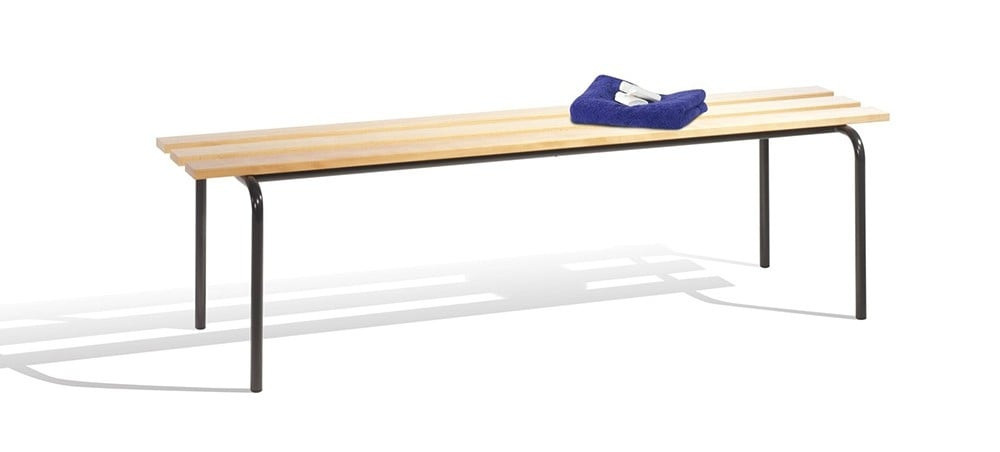 Stapelbare Sitzbank von BIGBOXX in Braun mit Holzoberfläche und mattem Finish - Bild 1