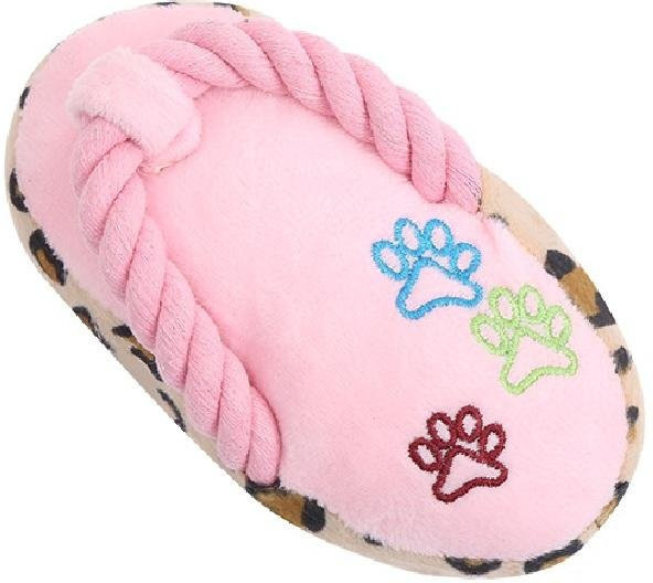 yuyongzhi Haustier-Hundespielzeuge Plüschpantoffeln, Schuhform, rosa - Bild 1