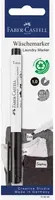 Faber-Castell Textilmarker mit feiner Spitze in Schwarz und Weiß - Bild 1