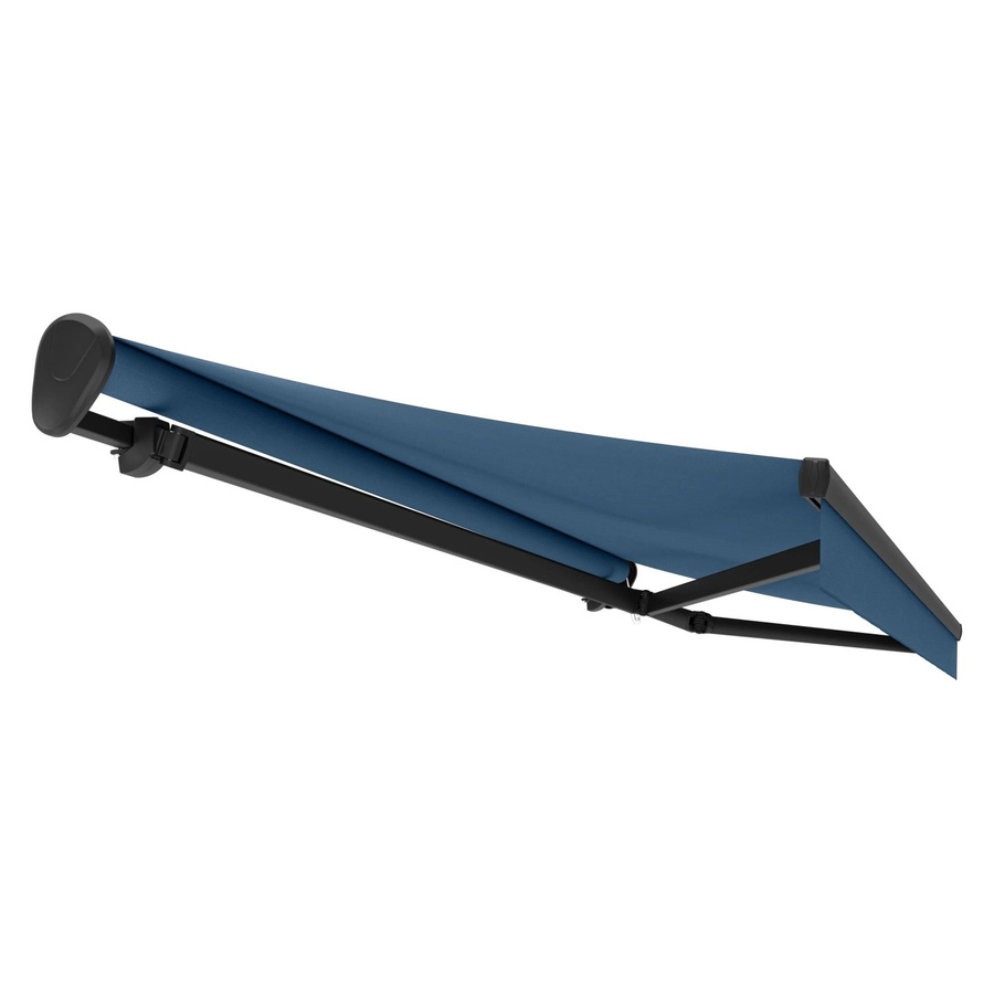 Gelenkarmmarkise Ebro mit Motor in Anthrazit und Blau, B: 350 cm, A: 250 cm - Bild 2