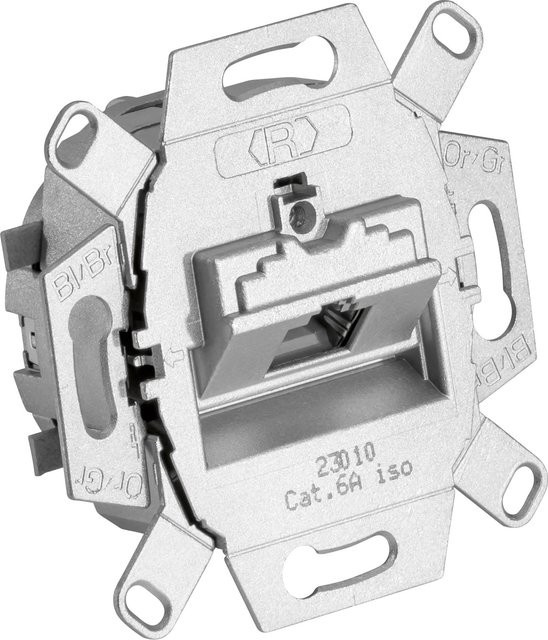 Rutenbeck CAT Anschlussdose 1-fach IP20 Flush Einbaudose aus Zink - Bild 1