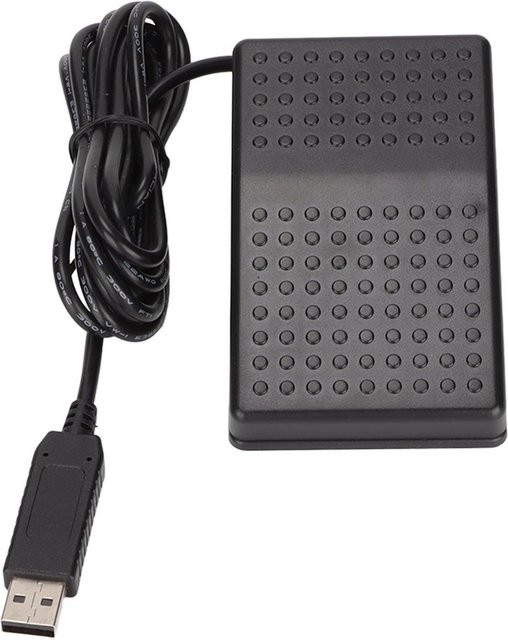 Igeteck USB-Fußschalter Einzelpedal mit Kontrollleuchte, mechanischer HID-Schalter, programmierbar, Schwarz - Bild 1
