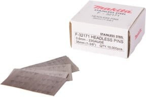 Makita Stift BPT350 F-32171 aus Edelstahl in Silber, Durchmesser: 0,6 mm, Länge: 35 mm - Bild 1