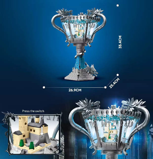 Hot Toys Harry Potter Kelch des Feuers Mini Bricks Modell aus Kunststoff in Grau - Bild 2