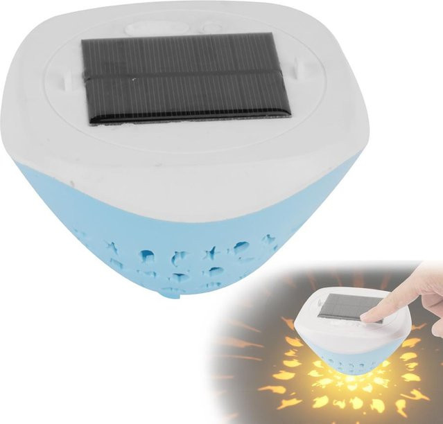 GoolRC Solar Schwimmende Pool Licht mit LED Fisch Muster Projektion, IP67 Wasserdicht, Multicolor Weiß und Blau - Bild 1