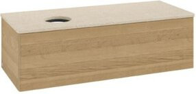V&B Waschtischunterschrank Antao ohne Frontstruktur in Honey Oak, B/T/H: 120 x 36 x 50 cm - Bild 1