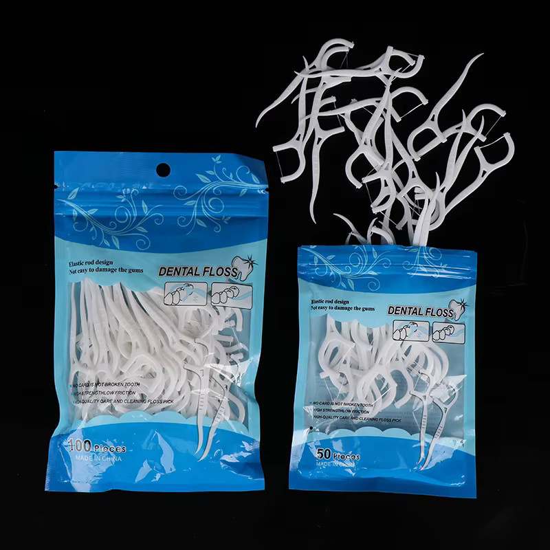 KuZHEN Einweg-Zahnseide-Sticks Interdentalbürsten, 100 Stück, Unisex - Bild 3