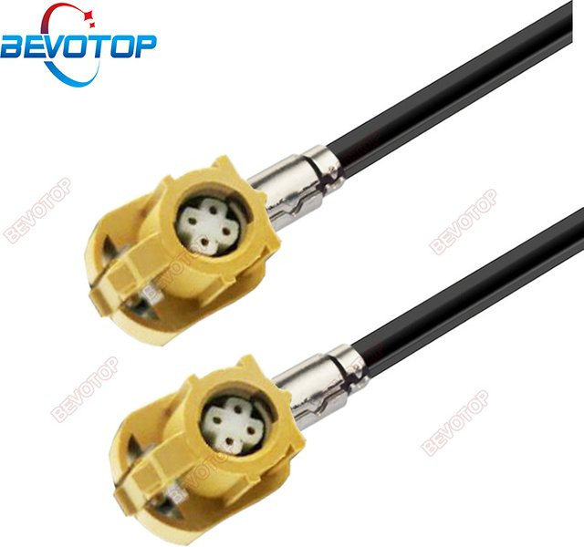 BEVOTOP FAKRA HSD Hochgeschwindigkeits-Übertragungsstecker Code K Buchse 90 Grad mit 4-adrigem LVDS abgeschirmtem Kabel - Bild 1