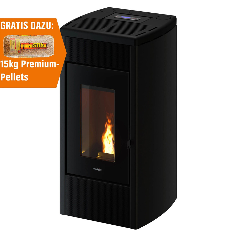 Freepoint Pelletofen Duke in Anthrazit mit 14 kW Leistung und WiFi-Funktion - Bild 2