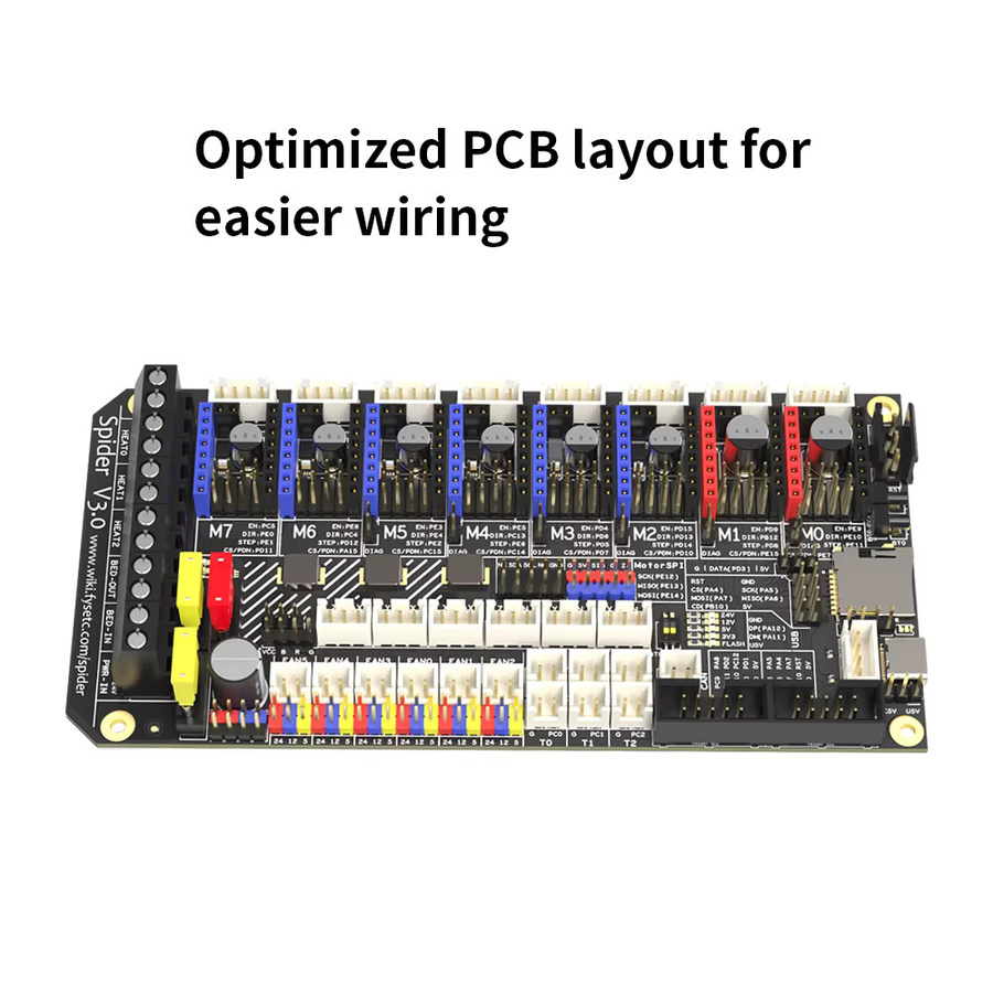FYSETC Spider V3.0 32Bit Motherboard STM32F446 Steuerplatine mit CAN-Schnittstelle für Voron 2.4 R2 und Trident 3D-Drucker in Schwarz - Bild 5