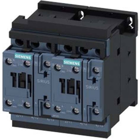 Siemens Wendeschützkombination 3RA2328-8XB30-1AL2, 3 Schließer, 690 V/AC, 27A, grau - Bild 1
