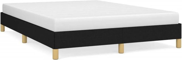 vidaXL Bettgestell modern in Schwarz mit Stoffbezug, B/T/H: 140 x 190 x 143 cm - Bild 1