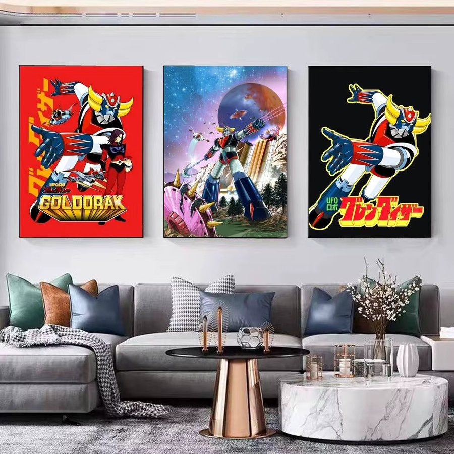 52TOYS UFO Roboter Goldorake Retro Druckposter in Gold und Multicolour - Bild 3
