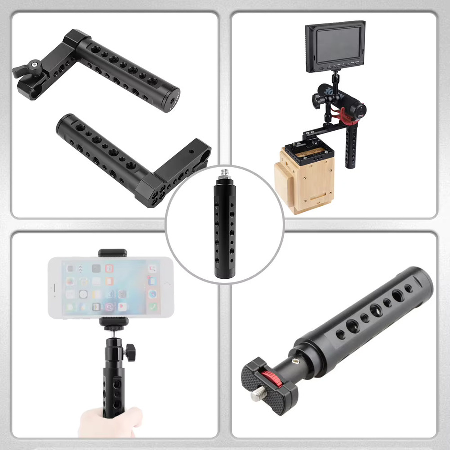 CAMVATE Handheld Kamera Griff Stabilisator mit 3/8 Zoll Gewinde Kopf in Schwarz für Digital Kameras und Camcorder - Bild 5