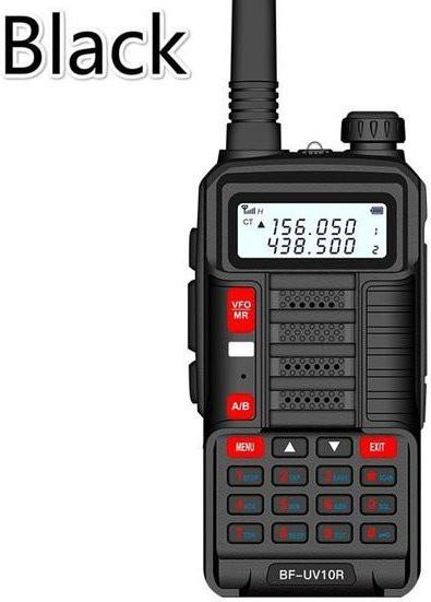 Baofeng UV-10R Walkie-Talkie Set 2er Pack, Dual Band Zwei-Wege-Funkgeräte mit USB-Ladefunktion, Schwarz - Bild 1