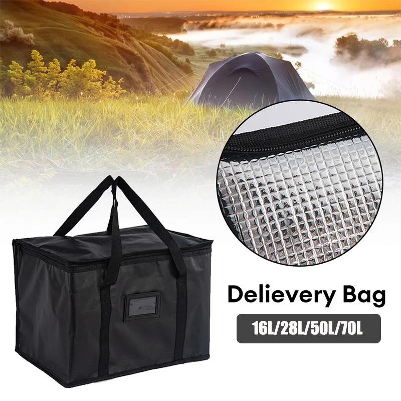 Freedom Outdoors Kühltasche mit 70l Volumen, isolierte Thermo-Lunchtasche für Camping und Picknick, Schwarz, B/T/H: 52 x 35 x 39 cm - Bild 6