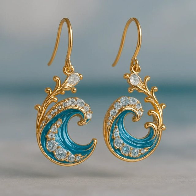 YoYo Ohrringe, Gold, Zirkonia, Unisex - Bild 1