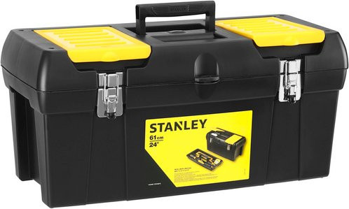 Stanley Werkzeugbox 1-92-067 in Silber, Schwarz und Gelb, B: 61 cm, T: 27 cm, H: 28,4 cm - Bild 1