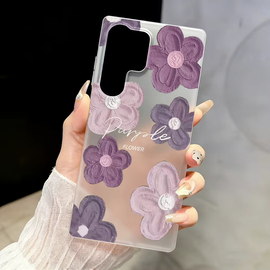 AKABEILA Matte TPU Blumen Handyhülle für Samsung Galaxy S25 Ultra S24 FE S23 A35 A34 A56 5G A55 A54 A53 A17 A16 A15 A36 A26 A07 A06 A05s Cover - Bild 2