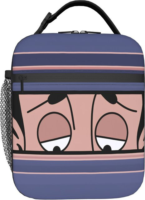 Isolierte Mr. Bean Brotdose von Fancy Style Studio in Blau, thermische Lunchbox für Kinder und Büro - Bild 1