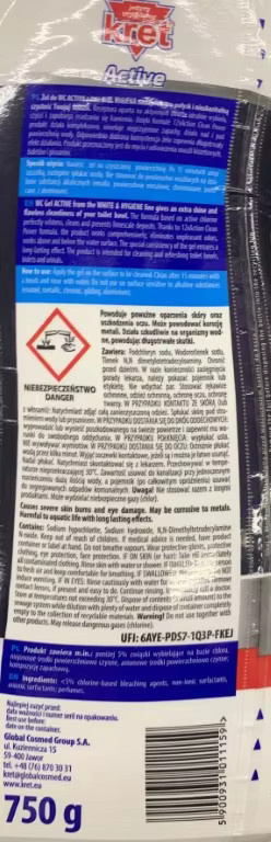 WC Active BLOOD Reinigungsgel von Global Cosmed, 750g - Bild 3