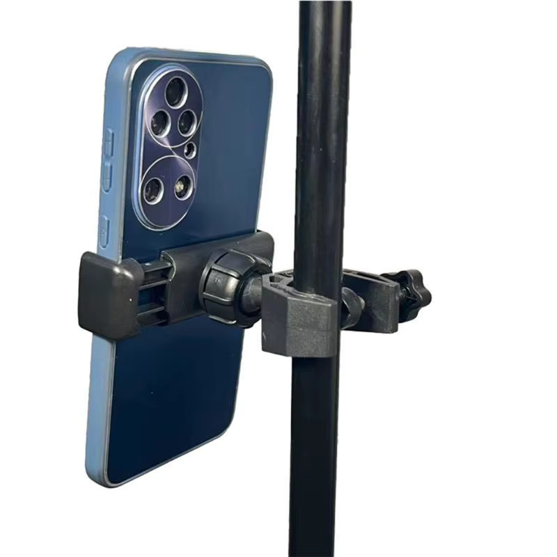 Multifunktionaler Telefonhalter-Clip in Schwarz als universelles Stativ-Kugelkopf-Ersatzzubehör für Live-Streaming und Ringlichter - Bild 3