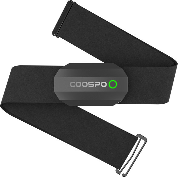 COOSPO H808S Herzfrequenzsensor Brustgurt HRM Monitor mit ANT+ und Bluetooth in Schwarz - Bild 1