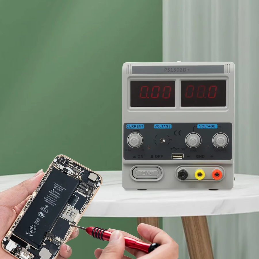 Labornetzteil mit einstellbarem Transformator 30 V 10 A und 15 V 2 A in Grau - Bild 3
