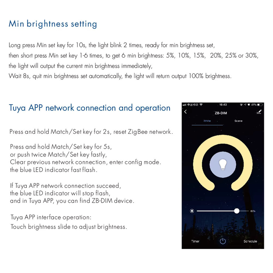 CENFAYA Tuya Smart Life Zigbee LED Dimmer Lichtschaltermodul in Weiß, kompatibel mit Alexa und Google Home - Bild 4