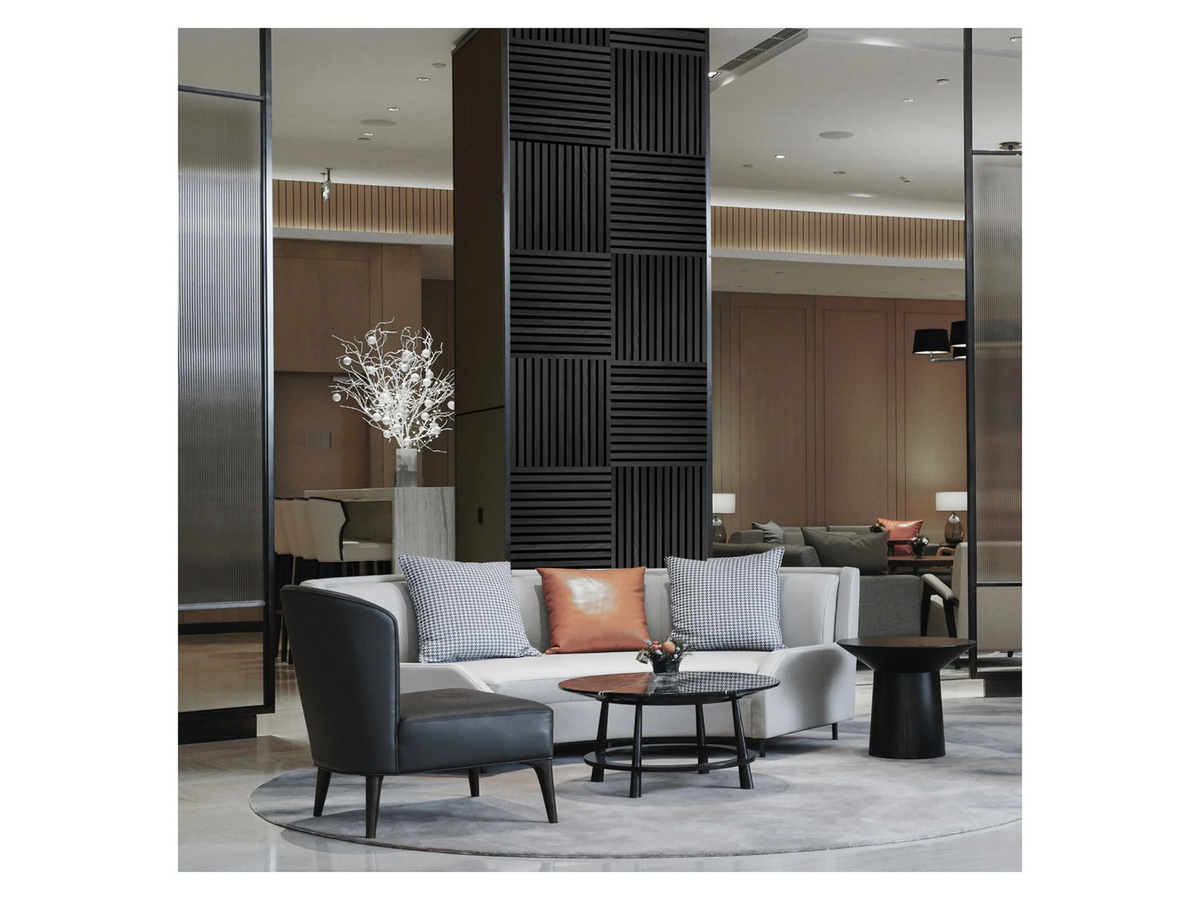 FIBROTECH Square Akustikpaneele FSC zertifiziert, 2 Stück, Black Oak, B/T/H: 52 x 52 x 2,2 cm - Bild 2