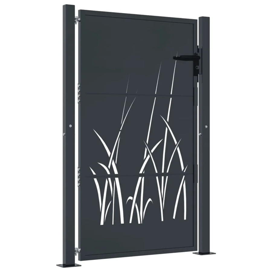 vidaXL Gartentor aus verzinktem Stahl in Anthrazit, B/H: 110 x 155 cm - Bild 2