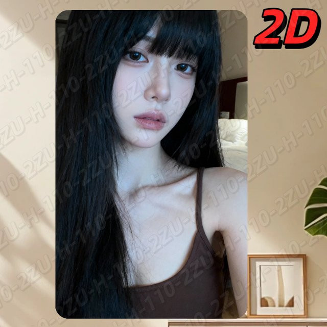 HELLOYOUNG Metallwandkunst Porträt Weibliches Gesicht in Schwarz und Braun, B/H: 30 x 20 cm - Bild 1