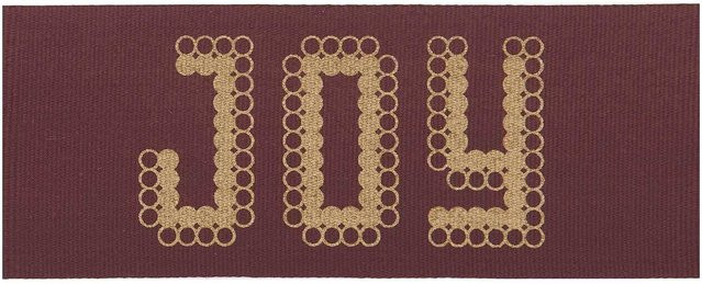 Rico Design Paper Poetry Taftband Joy mit Joy-Schriftzug in Bordeaux, Breite: 3,8 cm, Länge: 3 m - Bild 1