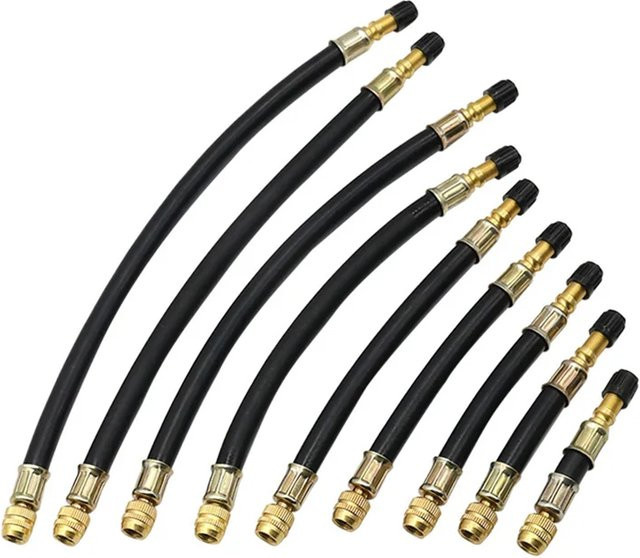 Flexibler Ventilverlängerungs-Adapter aus Kunststoff in Schwarz - Bild 1