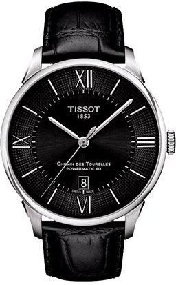 Tissot Armbanduhr Automatik, Edelstahl, Leder, Schwarz, Herren - Bild 1