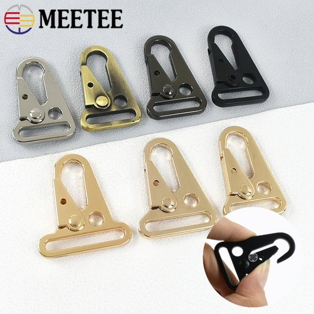 Meetee Metall Schnallen Karabiner Clips in Gold für Taschenriemen und Hundehalsbänder mit 25mm, 32mm und 38mm Breite - Bild 1
