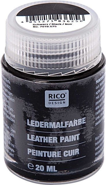 Rico Design Ledermalfarbe Schwarz 20 ml - Bild 1