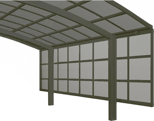 Ximax Carport Seitenwand 3 Module Schwarz Sonderfertigung Höhe: 200 cm - Bild 1