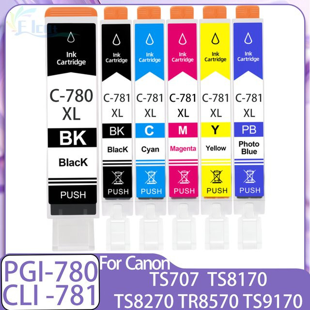 CHANGXI Tintenpatrone Schwarz kompatibel mit Canon PIXMA TS707 TR8570 TS8170 TS8270 TS9170 PGI-780 CLI-781 780XL 781XL - Bild 1