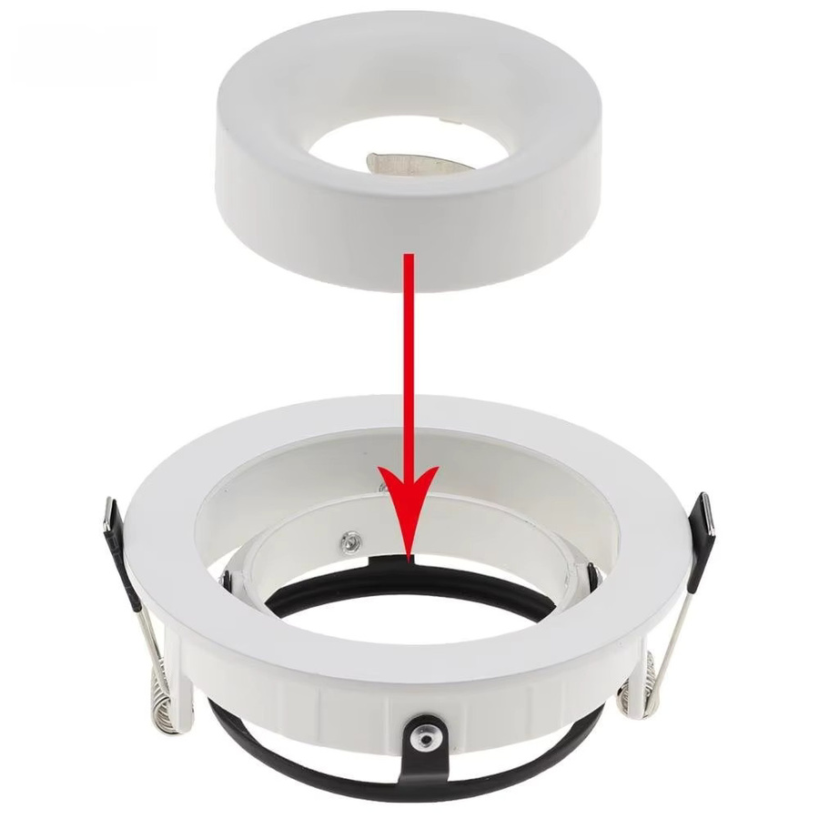 Joyinled GU10 MR16 LED-Einbaustrahler, verstellbare runde Deckenleuchte in Weiß - Bild 1