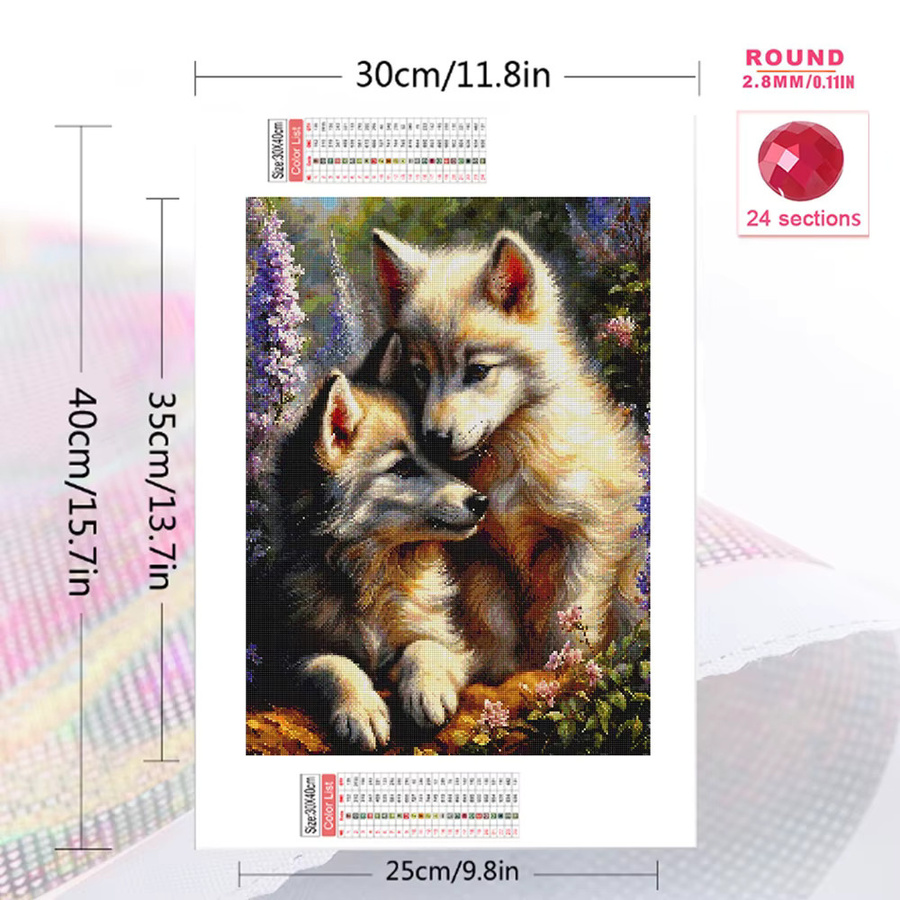EverShine Diamant-Gemälde Hund als Kreuzstich-Mosaik in Multicolour, quadratisches Bild zur Heimdekoration, B/H: 30 x 20 cm - Bild 2