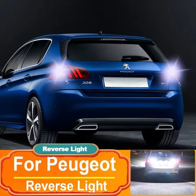 2er Set LED Rückfahrlicht T15 W16W Backup Lampe in Weiß für Peugeot 308 3008 4008 5008 Canbus kompatibel - Bild 1