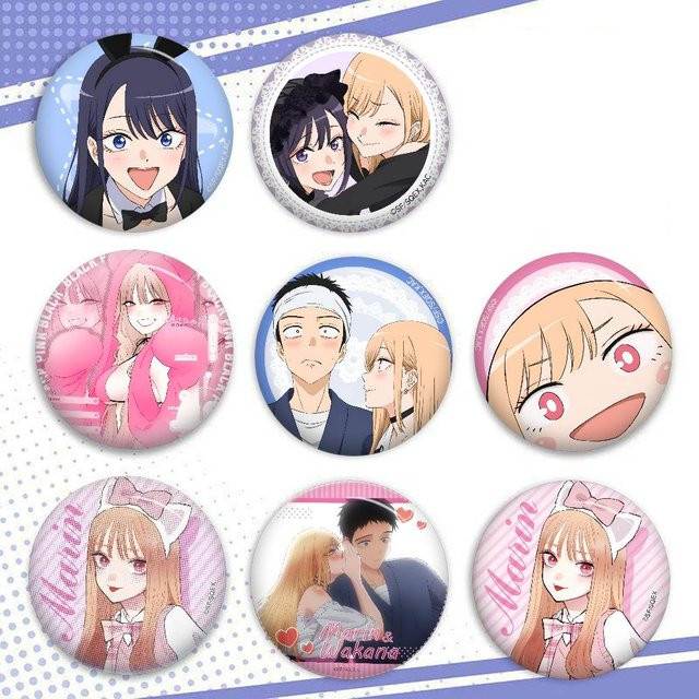 Kayou Brosche, My Dress Up Darling Marin, rund, Anime-Abzeichen - Bild 1