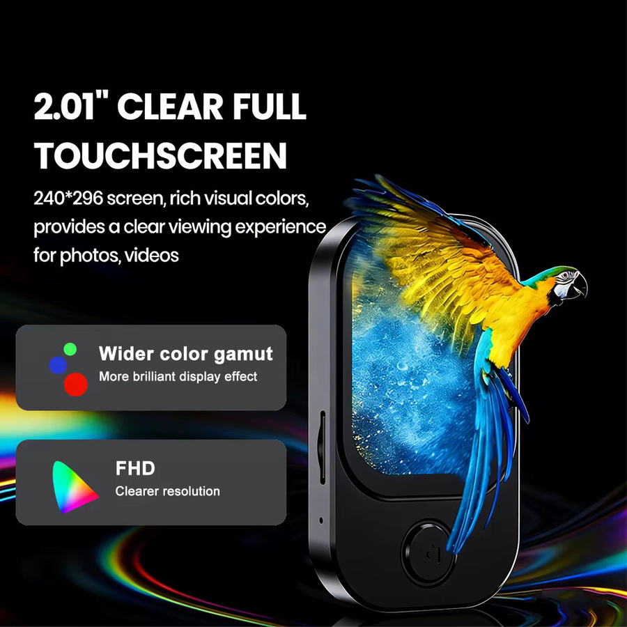 KEBIDU MP4 MP3 Player Bluetooth 5.4 in Schwarz mit integriertem Lautsprecher, Kamera, FM und E-Book Funktion - Bild 3